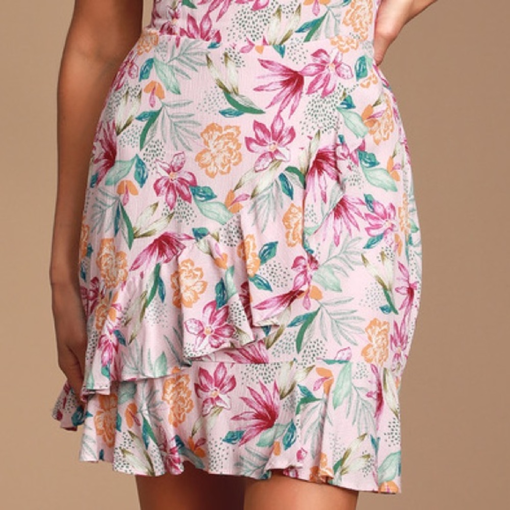 Lulu’s Tropical Print Mini Dress - Picture 2 of 6